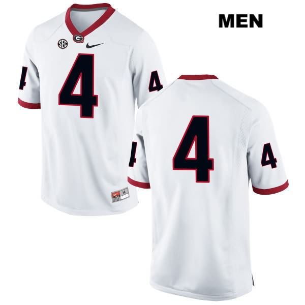 Georgia Bulldogs Men's Mason Wood #4 NCAA No Name Authentic White Nike Stitched College Football Jersey XZC6056JT